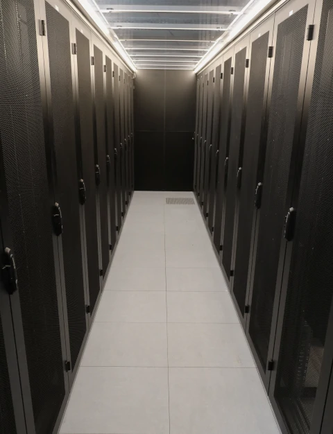 Serverraum mit Racks im Skylink Data Center